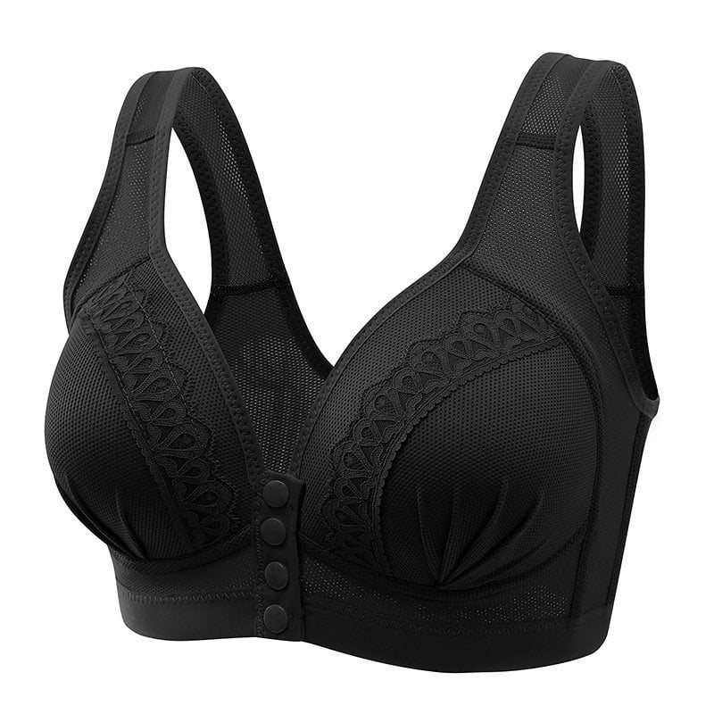 Reggiseno traspirante con elegante chiusura frontale a bottoni