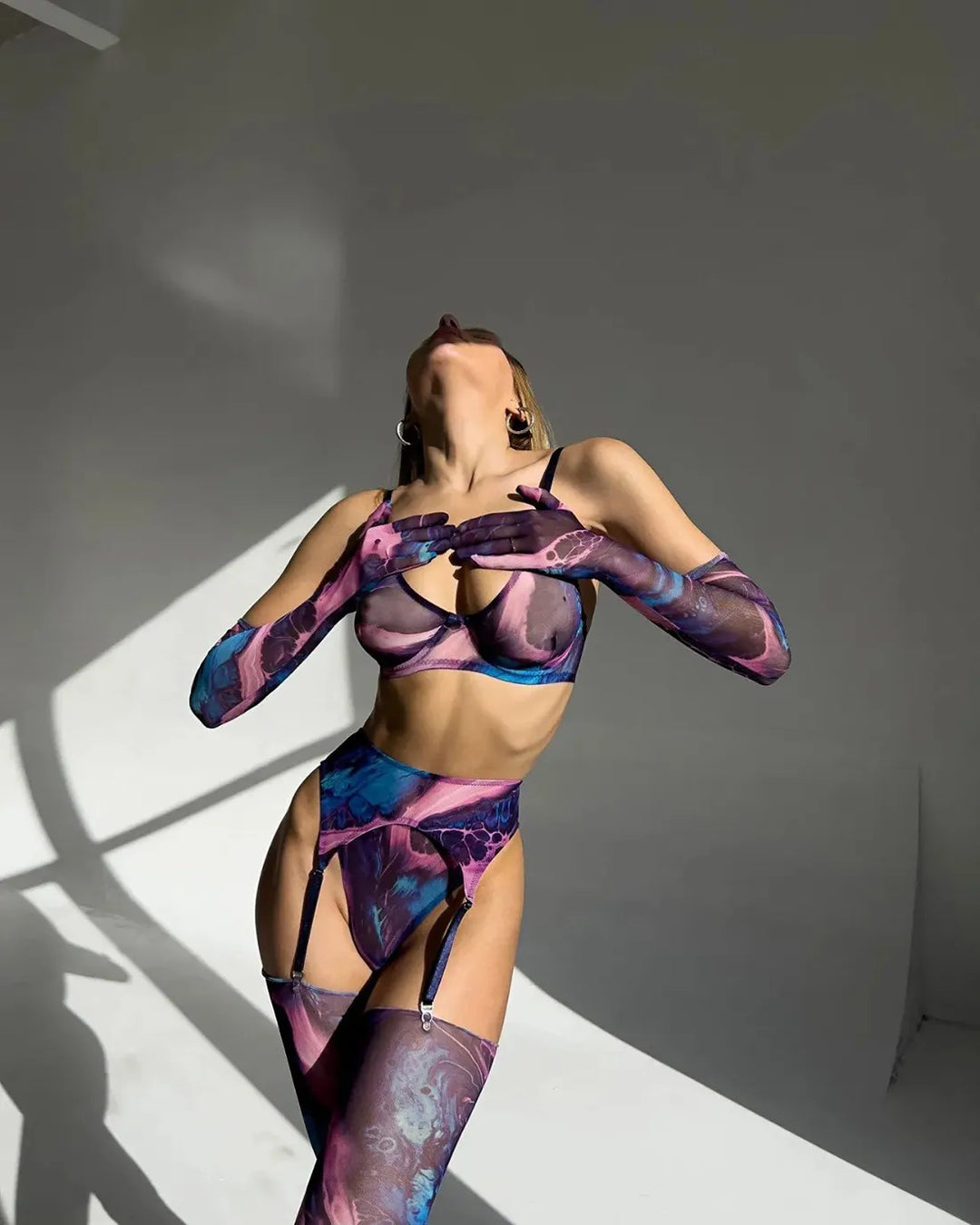 Elsa | Set di lingerie 5 pezzi Tie-Dye