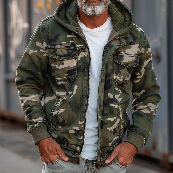 Giacca cargo mimetica da uomo Fabian - Stylish con cappuccio e tasche multifunzionali