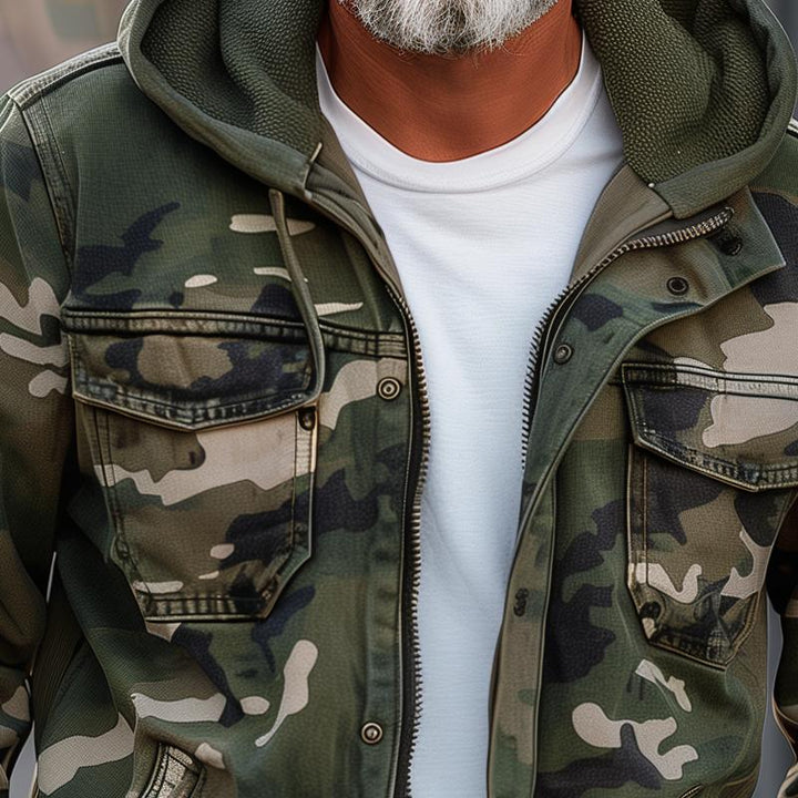 Giacca cargo mimetica da uomo Fabian - Stylish con cappuccio e tasche multifunzionali
