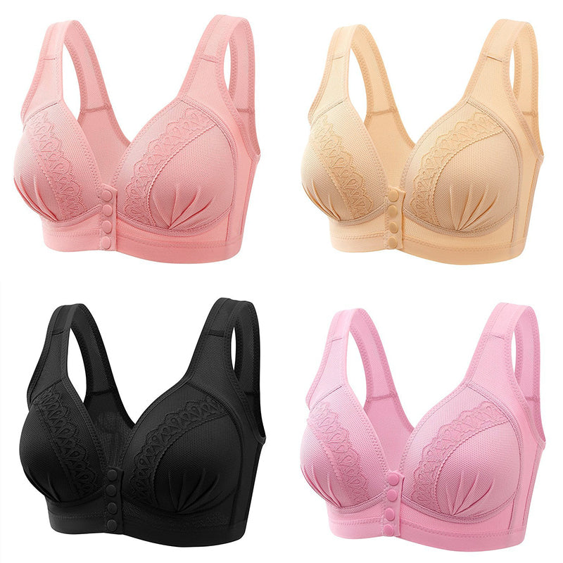 Reggiseno traspirante con elegante chiusura frontale a bottoni